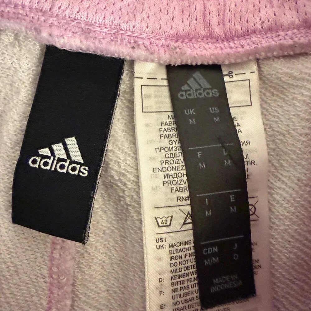 Adidas Originals Pink Tie Dye 3-Bar Shorts Men’s Medium 7.5” Fleece Athletic
